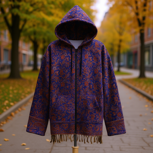 Veste à capuche 100% coton pour adultes, faite à la main, style national - Product Image 3