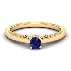 Nouvelle arrivée REYES : bague en argent sterling 925 avec moissanite certifiée GRA et saphir bleu pour femme, bague pierre de naissance - Product Image 6