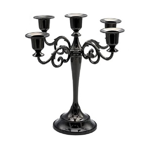 Aluminium <b>Black</b> Color <b>Candelabra</b> With Highest Quality <b>Candelabra</b> For Wedding Party And Events Decoration Use - Product Image 1