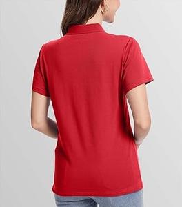 Nouveau T-shirt Polo Uni Rouge à Manches Courtes pour Femme – Style Décontracté, Respirant, Idéal pour l'Été et le Golf - Product Image 5