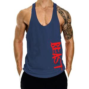 <b>Men's</b> <b>Stringer</b> Tank Top Bodybuilding Gym <b>Vest</b> Deep Cut Sleeveless Fitness Shirt Muscle Training Wear Wholesale Supply - Product Image 5