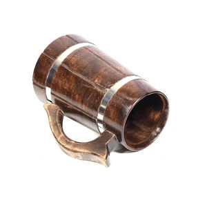 Mug et Chope à Bière en Bois Massif Naturel Rustique avec Poignée, Qualité Alimentaire, Anti-Fuite, Logo Personnalisé, Articles de Bar pour Fêtes - Vente en Gros - Product Image 3