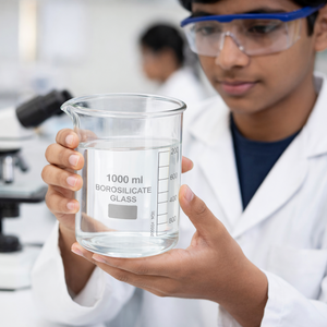 Vaso Graduado de Vidrio Borosilicato de 1000 ml, Marca MAYALAB, Vaso de Medición de Laboratorio de Alta Resistencia, Escala Impresa Clara, Resistente al Calor - Product Image 2