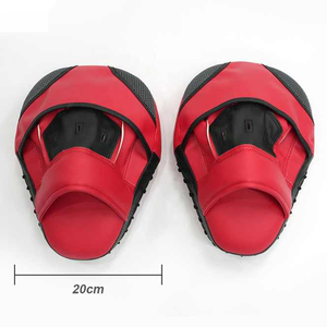 Pu Leather Boxing Focus Mitts Red Curved Design Training <b>Pad</b> for Kickboxing MMA Punching <b>Practice</b> All Seasons Use Focus <b>Pads</b> - Product Image 4