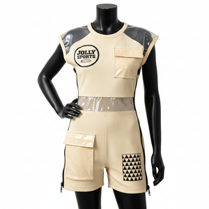 Traje de baño de moda para mujer, de alta elasticidad, de nailon y spandex acanalado, 240 GSM, tacto suave, con paneles, personalizable con logotipo. - Product Image 1