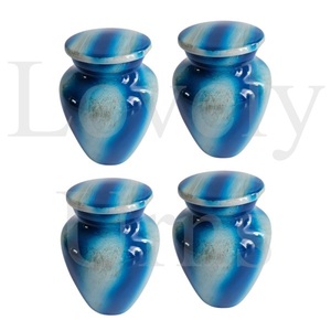 Urne funéraire spirale bleue – Contenant élégant pour cendres commémoratives – Souvenir funéraire de qualité supérieure, durable, pour la mémoire spirituelle - Product Image 3