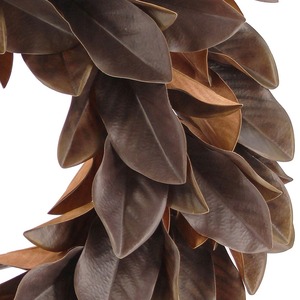 Guirlande réaliste de feuilles de magnolia, grande guirlande artificielle de feuillage brun pour la décoration de Noël et l'ornement mural de mariage européen - Product Image 3