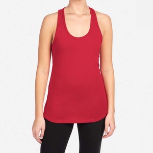 Breathable Gym Use Custom Women Tank <b>Top</b> Comfortable Exercise Workout Vest Cotton Spandex Material Plain Gym Singlet - Product Image 5
