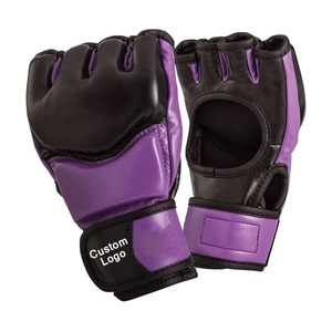 Gants de MMA hybrides sur mesure, 8 oz, rembourrage épais, paume ouverte, cuir synthétique, fermeture auto-agrippante, légers, arts martiaux - Product Image 3