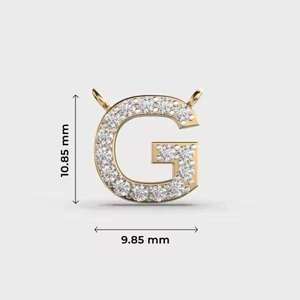 Colgante de Lujo Unisex con Letra G de Moissanita de Corte Brillante Bañado en Rodio, Plata de Ley 925, Joyería Inicial para Fiesta o Eventos Religiosos - Product Image 2