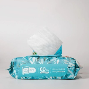 Ecowipes Toallitas húmedas biodegradables para bebés Hipoalergénicas Sin alcohol 80 Toallitas de gran tamaño por paquete OEM ODM Disponible para limpieza - Product Image 3