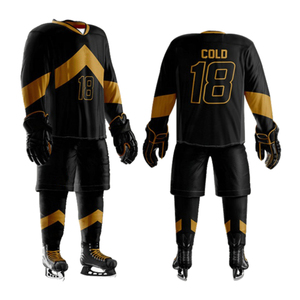 Ensemble d'uniformes de hockey sur glace réversibles avec logo personnalisé, nouvelle arrivée, qualité supérieure, vêtements de sport en polyester, nom de l'équipe imprimé sur la tenue - Product Image 6
