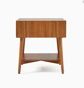 Table d'appoint en teck massif de haute qualité avec finition brune et 1 tiroir pour usage intérieur. - Product Image 5