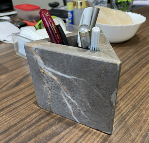 Marble Pen Stand Storage Jar Makeup <b>Brush</b> Holder Indian Manufacturer Exporter's Marble Pen And Pencil Holder Top Price - Product Image 3
