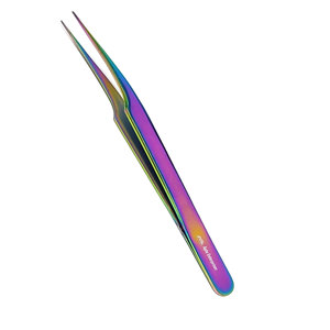Nuevas Pinzas para Cejas de Acero Inoxidable con Recubrimiento en Polvo, Punta Inclinada, Kit Ecológico Reutilizable para Uso en Salón, Marca Privada - Product Image 3