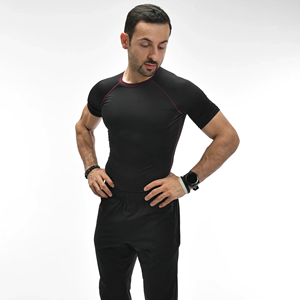 <b>mens</b> fitness compression t shirt gym workout athletic wear <b>stretch</b> quick dry tee manufacturer - Product Image 5