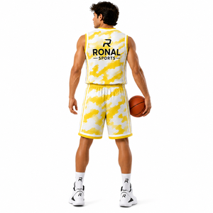 Tenue de Basketball Personnalisée avec Logo pour Hommes, Services OEM, Uniforme de Basketball à Séchage Rapide Personnalisé 2026 par Ronal Sports - Product Image 3