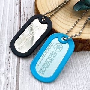 Moda personalizada en blanco o personalizado barato grabado nombre Aleación de Zinc Metal perro etiquetas de identificación collar de Etiqueta de perro - Product Image 6