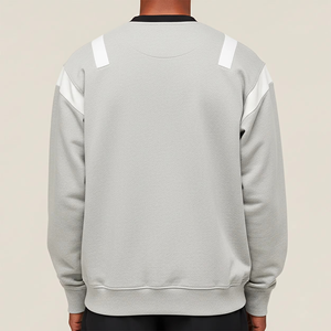 Sudadera de Cuello Redondo con Paneles Cosidos, 100% Algodón, 300 GSM, Prenda de Invierno, Moda Urbana, Estilo Pullover - Product Image 2