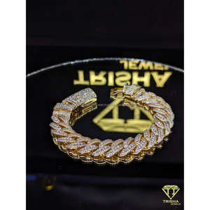 Designer Unisex Cuban Bracelet Lab Grown Diamond Wedding Jewelry - Product Image 2