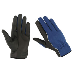 PU Leather Anti-static Durable Breathable Safety <b>Gloves</b> Anti-Slip Elastic Wristband General Purpose Flexible Teal Black - Product Image 1