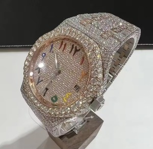 Reloj de Lujo para Mujer con Incrustaciones de Diamantes, Acero Inoxidable, Cuarzo Analógico, Visualización de Fecha, Caja Poligonal, Correa de Moda, 42mm - Product Image 2
