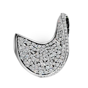 Bague de cocktail géométrique avec diamant noir en argent 925 pour femme, luxe, à porter au quotidien - Product Image 3