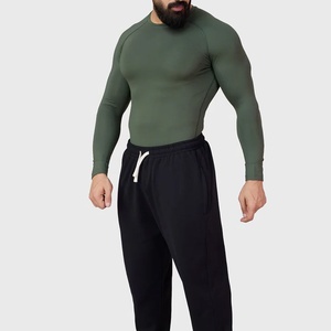 Custom <b>Men's</b> Full Sleeve <b>Compression</b> <b>Shirts</b>-Spandex/Polyester Breathable Fabric OEM Service with Front/Back Sleeve Logo Options - Product Image 1