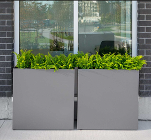 Rustic Corten Steel Rectangular Garden Planter <b>Box</b> Outdoor Patio Balcony <b>Flower</b> Pot Large Metal Trough Container - Product Image 2