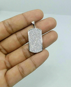 Women's 925 Silver Plated Hip Hop Luxury Filled Pendant with Brilliant Cut Lab Grown Diamond IGI Certified <b>Gift</b> Party Wear - Product Image 4