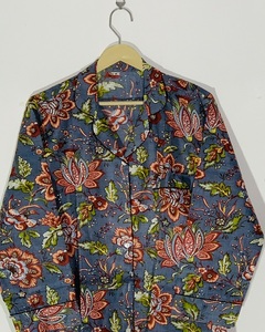 Ensemble de pyjama en coton pour femme, motif ethnique imprimé à la main, idéal pour les voyages, prix de gros - Product Image 6