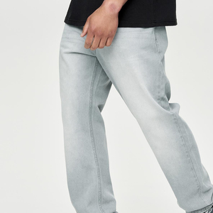 Jeans de Mezclilla para Hombre, Corte Recto, Lavado Claro, Cintura Alta, Ajuste Regular, Algodón, Estilo Casual de Primavera - Product Image 4