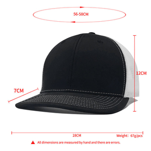 Custom 112 Trucker Hats Polyester Cotton Blank 6 Plane Snapback <b>Cap</b> Patch <b>Plain</b> Mesh Trucker Hat for Men - Product Image 2