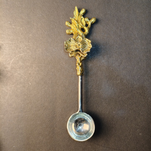 Ensemble de serveur à gâteau et de fourchettes à dessert en or luxueux avec fleurs d'orchidée, ensemble de coupe de gâteau de mariage orné de fleurs pour les fêtes et les événements - Product Image 6