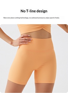 Women Eco-Friendly Ribbed Yoga <b>Tight</b> Shorts High Waist Butt-Lifting Seamless Recycled Nylon Solid Running Fitness <b>Tight</b> Shorts - Product Image 3