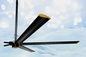 Ventilateur de plafond industriel HVLS Austar, système de refroidissement à haut volume et basse vitesse avec grandes pales pour entrepôts, usines et usage commercial - Product Image 3