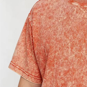 ผู้จำหน่ายเสื้อยืดคอตตอนวินเทจทรงโอเวอร์ไซส์แบบฟอกสีสำหรับผู้ชายขายส่ง - Product Image 5