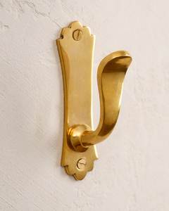 Classic brass Wall Mounted Coat <b>Hook</b> with Glossy Finish for <b>Bathroom</b> or Entryway Use - Product Image 4