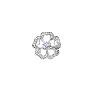 Conjunto de Joyería de Plata 925 con Flor y Gema Azul, Regalo para Mujer, para Bodas, con Aretes, Anillo, Pulsera y Colgante - Product Image 2