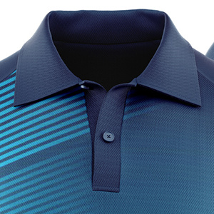 Men's Sublimated 100% <b>Polyester</b> Soccer Jersey Short Sleeve Moisture Wicking Regular Fit Gradient for Black Turn-down Collar - Product Image 4