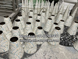 Juego hecho a mano de madreperla Mabkhara quemador de incienso caja de pañuelos bandejas elegantes para servir para regalo de Ramadán hecho en Vietnam - Product Image 3