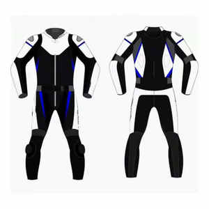 Combinaison de moto en cuir unisexe à manches longues, coupe-vent, imperméable, respirante, toutes saisons, TOPEAK SPORTS 280g, couleur personnalisée, nouveau design - Product Image 5