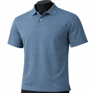 Camiseta de Golf Personalizada con Logotipo para Hombre, Verano, Casual, Holgada, Lisa, Manga Corta, Transpirable, 100% Algodón - Product Image 1