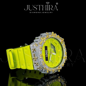 Montre Hip Hop Luxe Moissanite VVS Iced Out en Argent 925, Montre Diamantée Bust Down de Luxe avec Bracelet Néon, Prix d'Usine en Gros - Product Image 4