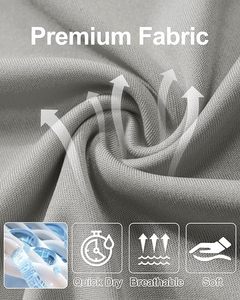 Chemise de bain à manches longues pour homme, bleu clair, 100% polyester, séchage rapide, UPF50+, anti-UV, manches longues, couleur unie - Product Image 5