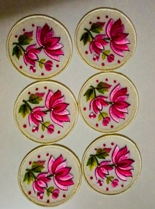 Élégance florale : Patchs brodés haut de gamme en organza motif lotus pour vêtements ethniques faits main et artisanat traditionnel DIY - Product Image 1