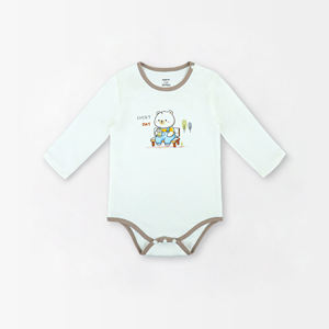 Camiseta Envolvente Estilo Kimono de Dibujos Animados para Bebé, 100% Algodón Orgánico, Manga Larga, Cuello Redondo, Cierre Lateral, Tejido Transpirable, Unisex - Product Image 3