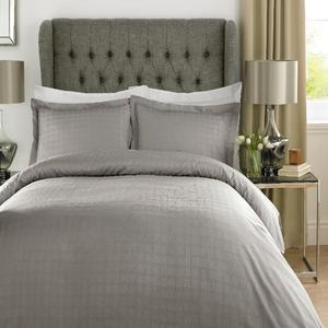 Drap-housse gris matelassé, ensemble housse de couette pour chambre à coucher et séjour - Product Image 1