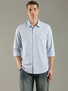 เสื้อเชิ้ตผู้ชาย Enovate แขนยาว กระดุมสองแถว ผ้าฝ้าย 100% ระบายอากาศได้ดี สไตล์ลำลอง มีโลโก้ที่คอหลัง รุ่น Spring - Product Image 2