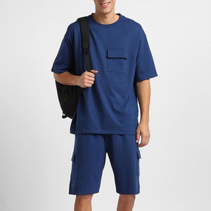 Conjunto de Verano para Hombre, Dos Piezas, Pantalones Cortos y Camiseta, Estilo Casual Urbano, Conjunto de Pantalones y Camiseta para Hombre - Product Image 4